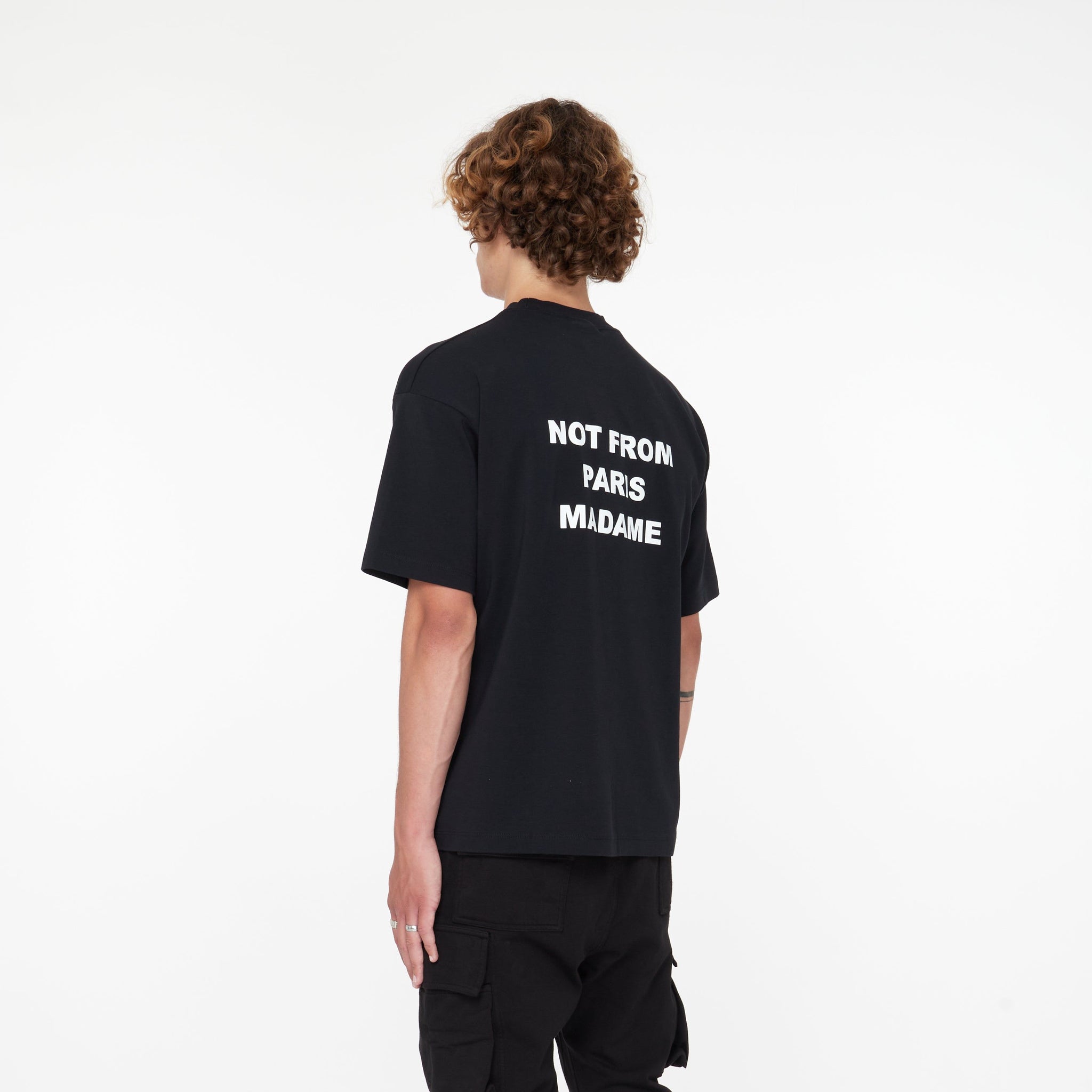 Tee Shirt Slogan Noir - Lesthete drole de monsieur