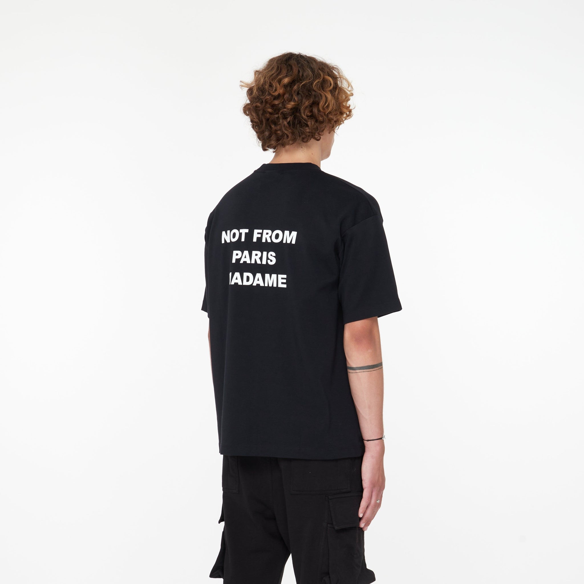 Tee Shirt Slogan Noir - Lesthete drole de monsieur