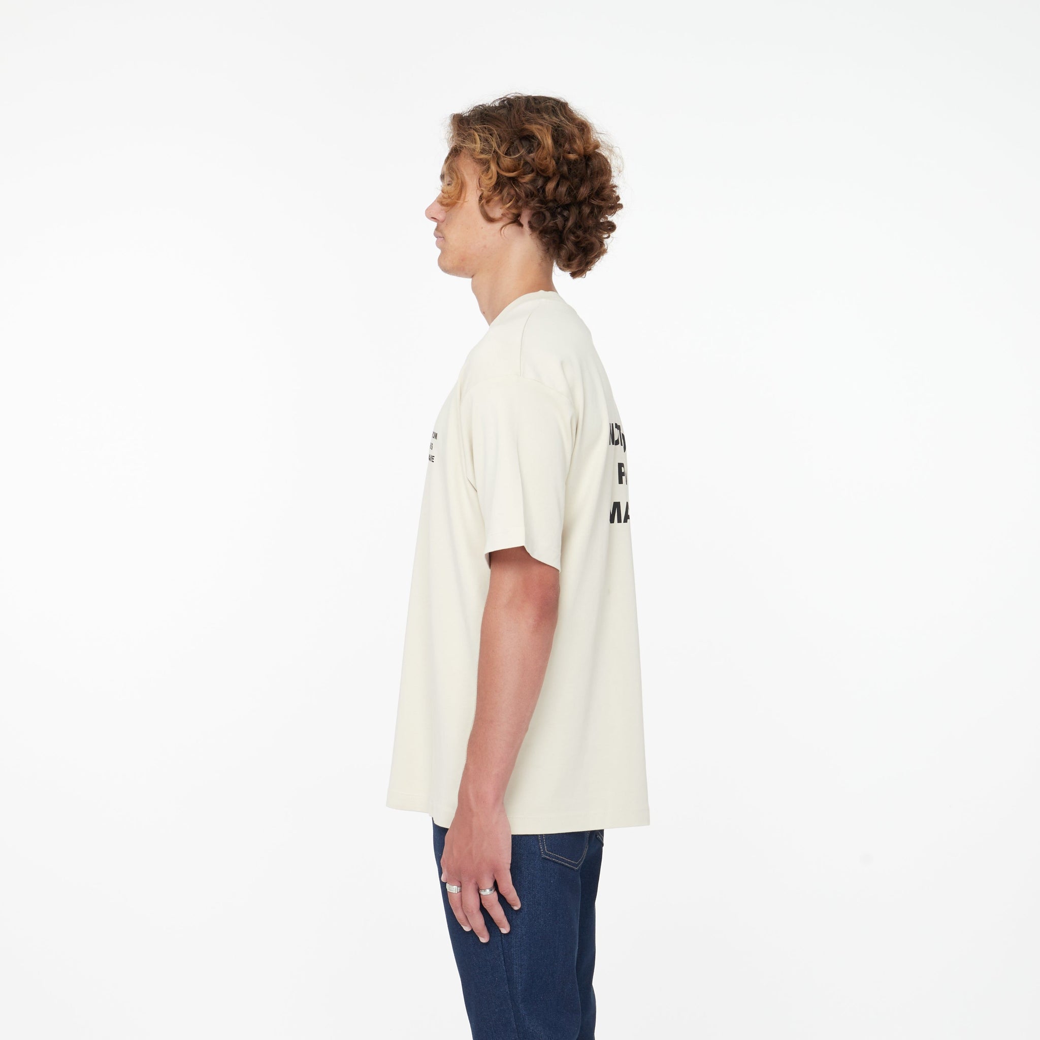 Tee Shirt Slogan Beige - Lesthete drole de monsieur