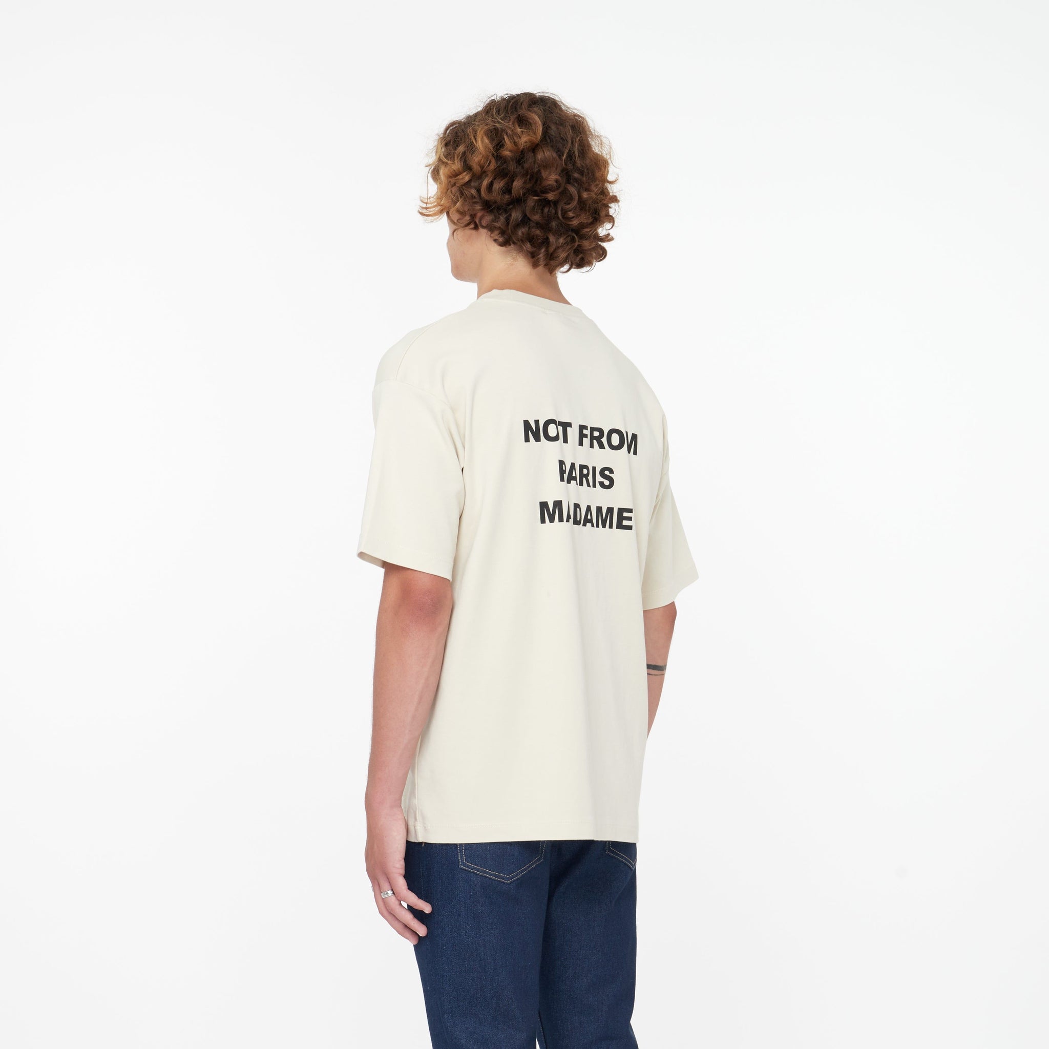 Tee Shirt Slogan Beige - Lesthete drole de monsieur