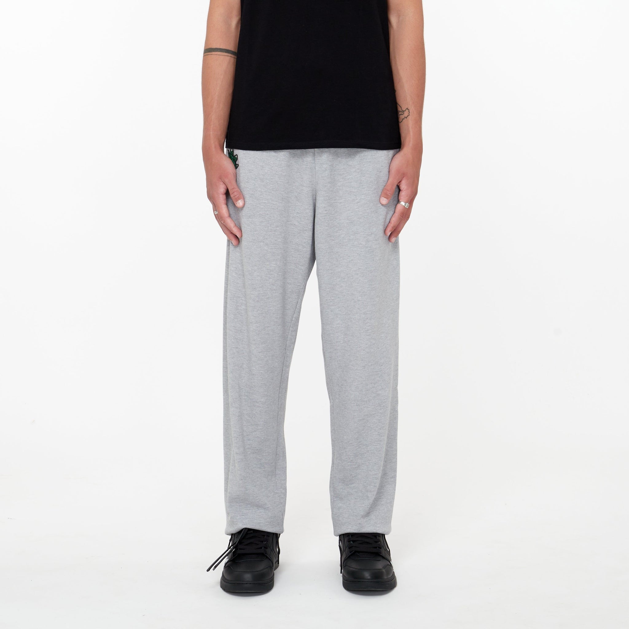 Pantalon De Jogging En Coton Gris Biologique - Lesthete lacoste