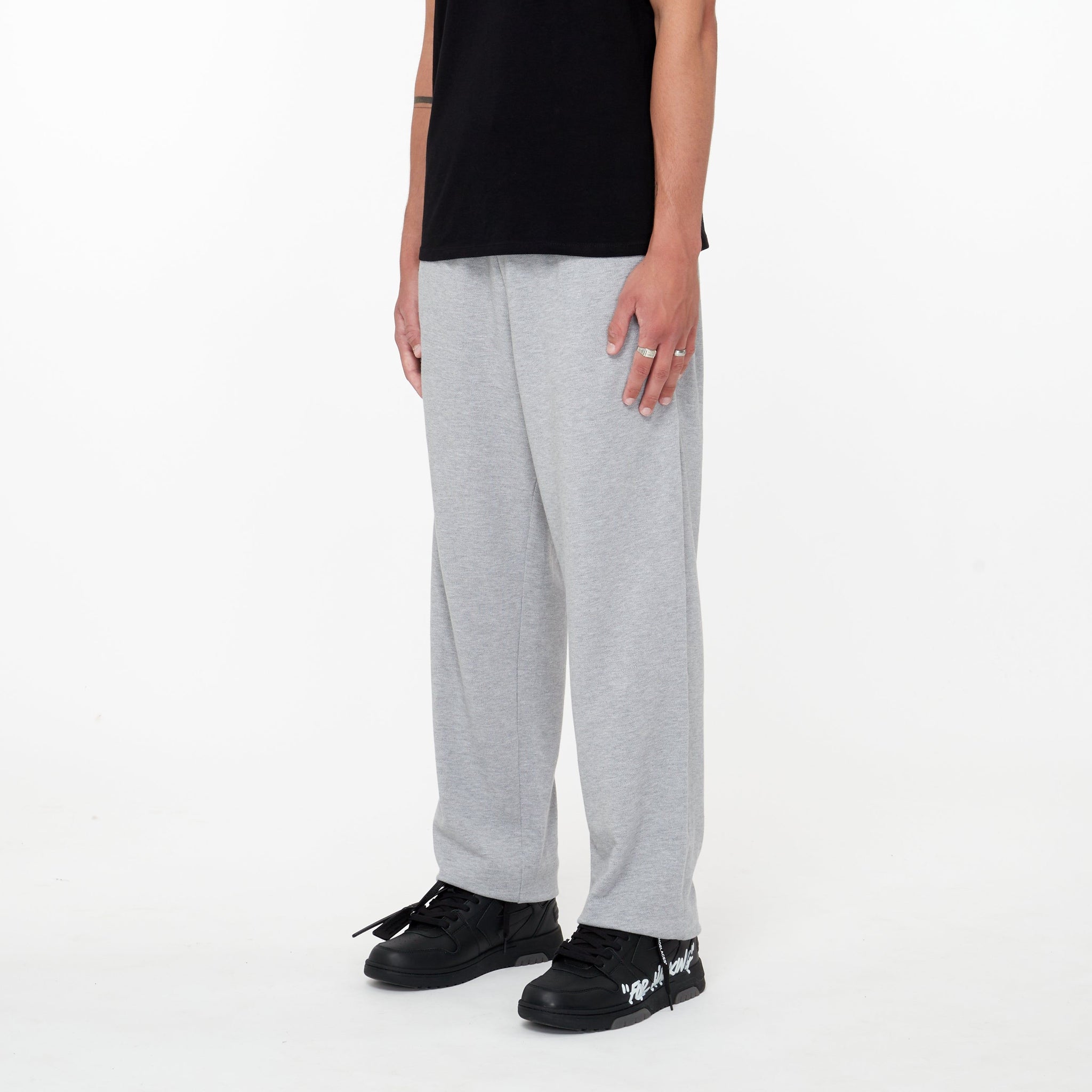 Pantalon De Jogging En Coton Gris Biologique - Lesthete lacoste