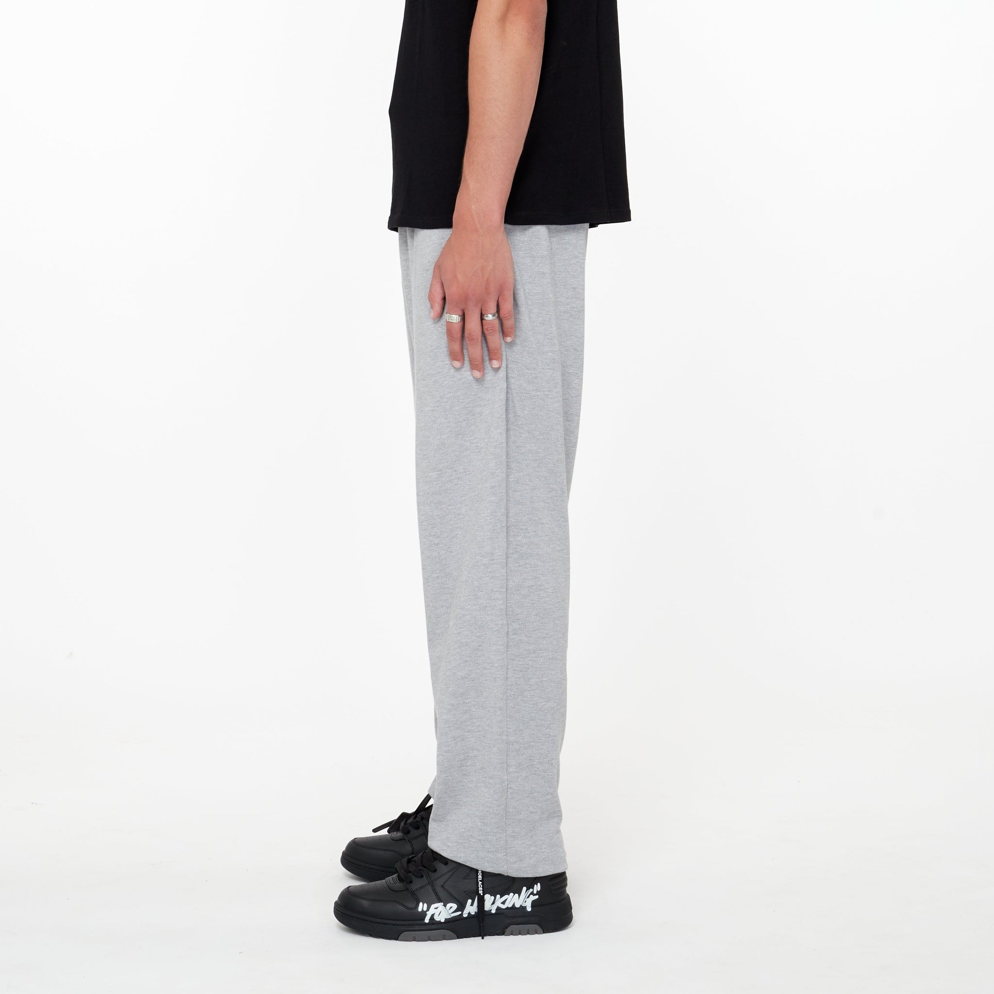 Pantalon De Jogging En Coton Gris Biologique - Lesthete lacoste