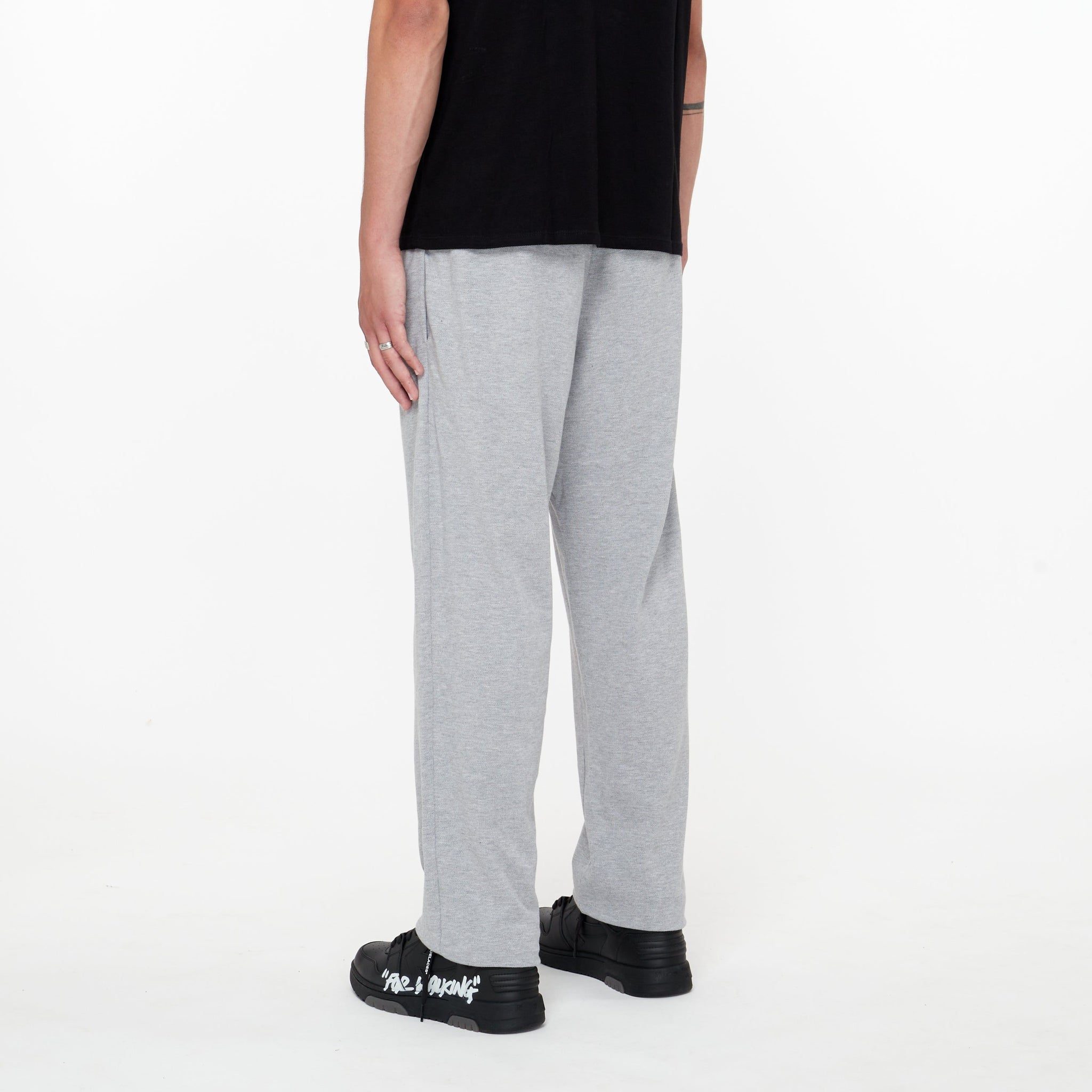 Pantalon De Jogging En Coton Gris Biologique - Lesthete lacoste