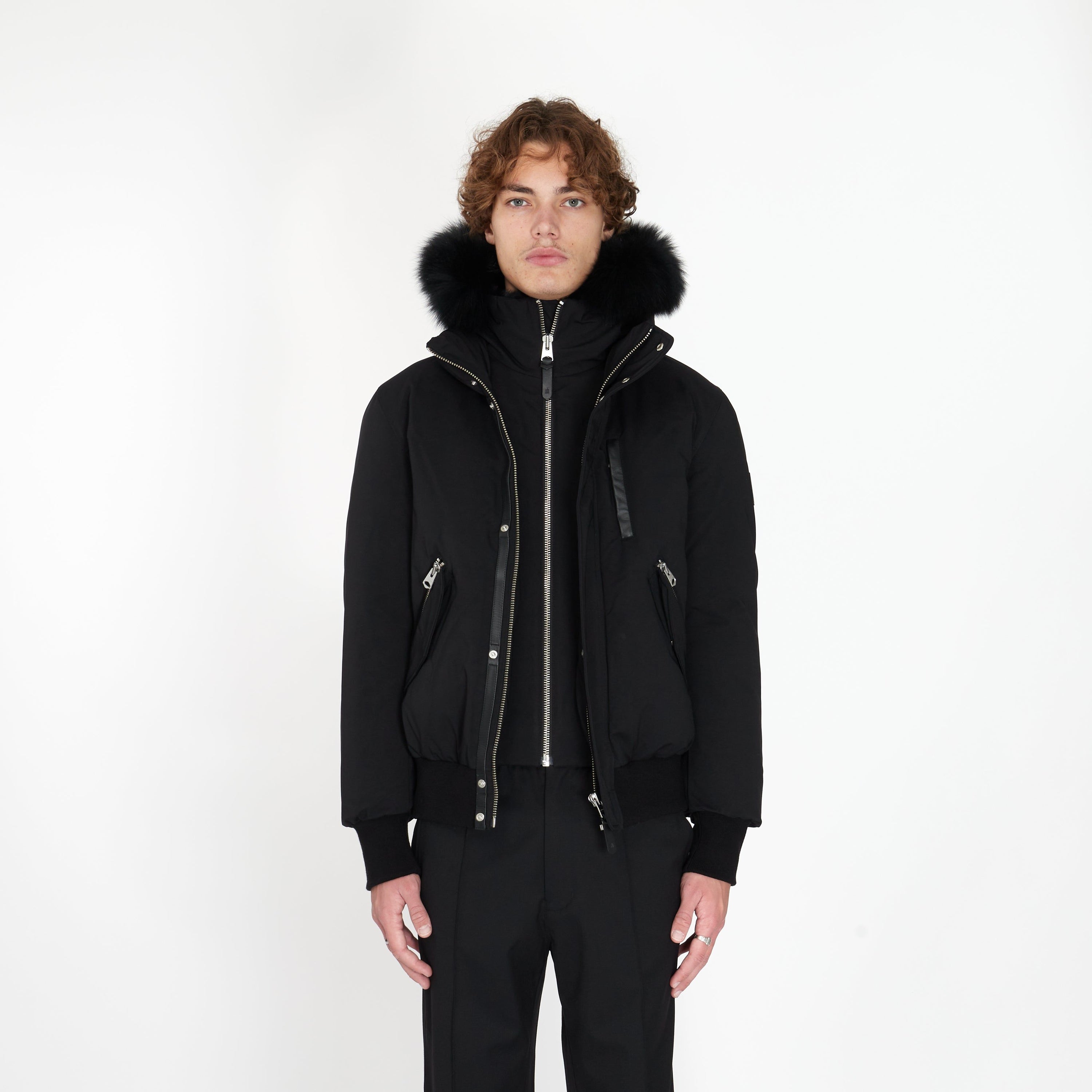 Blouson Aviateur Dixon à Fourrure Noir - Lesthete mackage