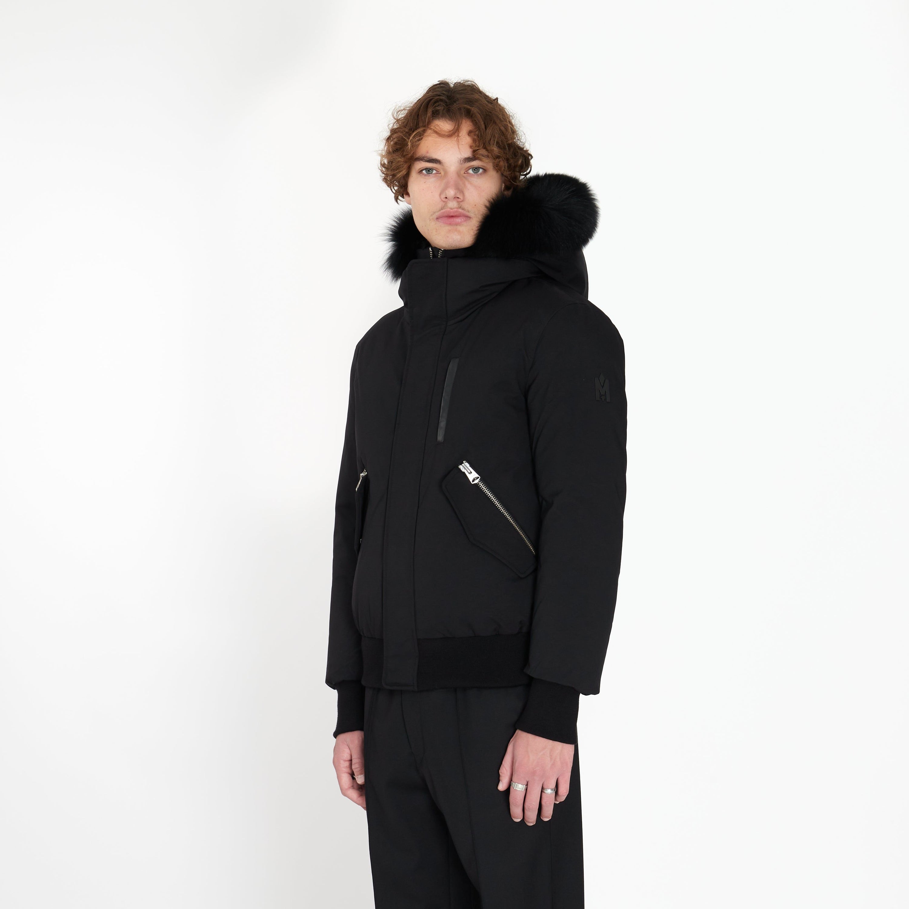 Blouson Aviateur Dixon à Fourrure Noir - Lesthete mackage