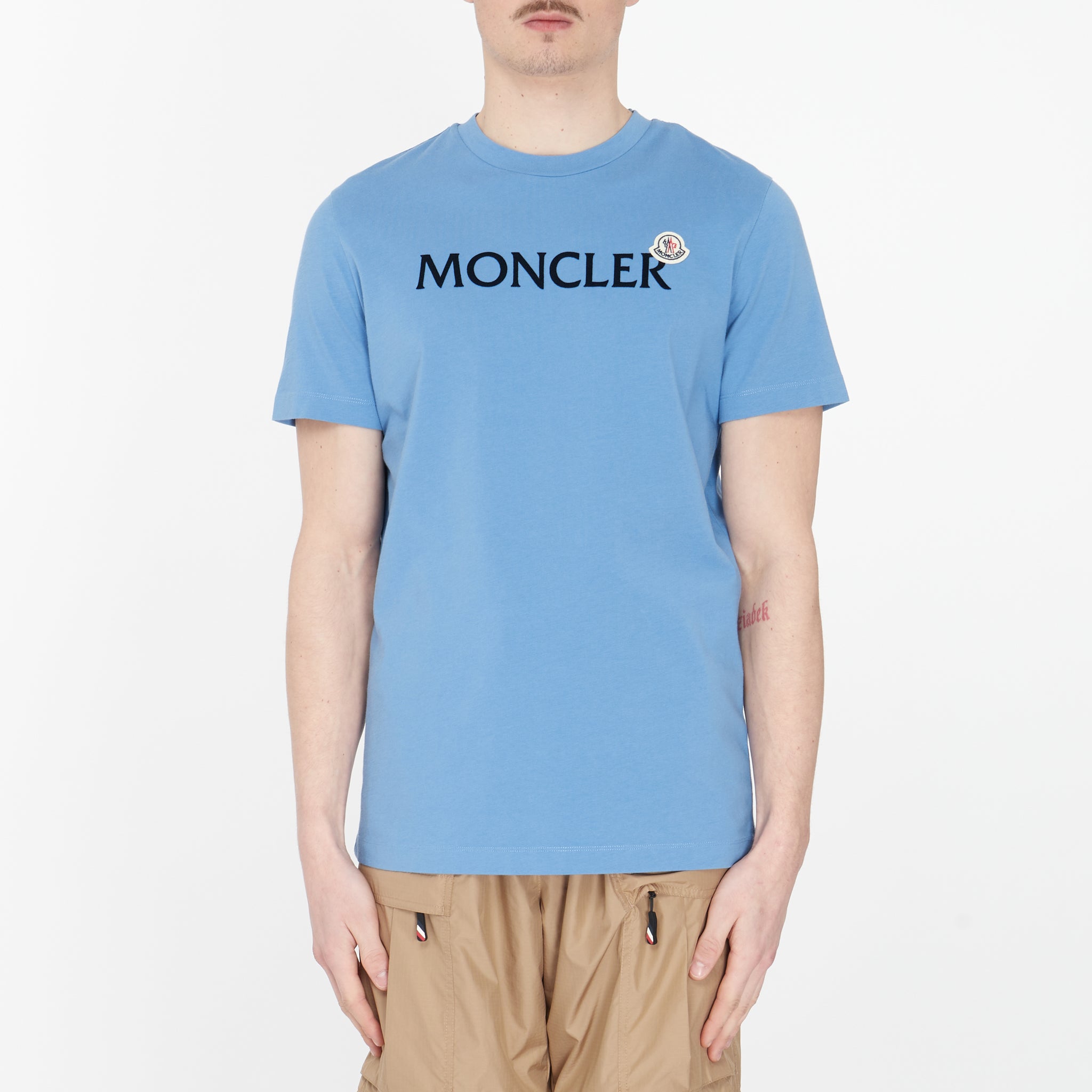 T-shirt Moncler à Logo Bleu