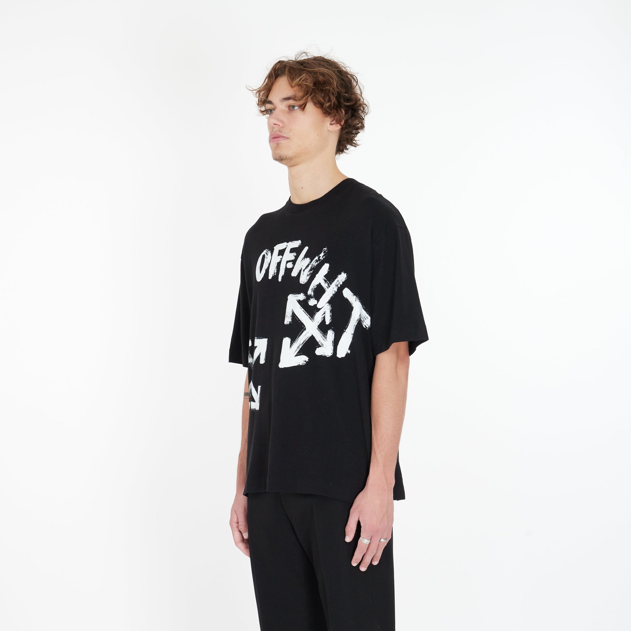 T-shirt Paint Script Oversize - Lesthete off-white