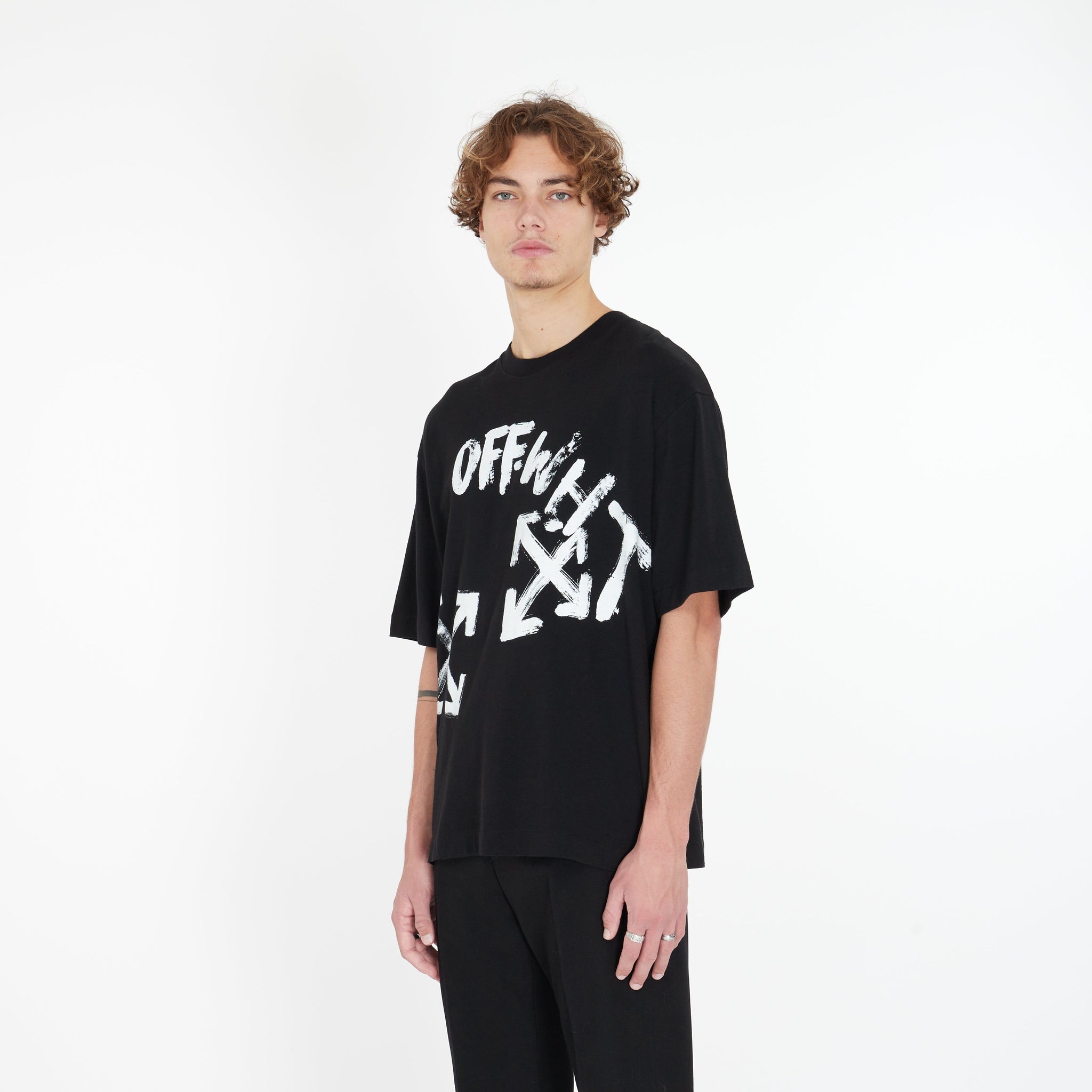 T-shirt Paint Script Oversize - Lesthete off-white