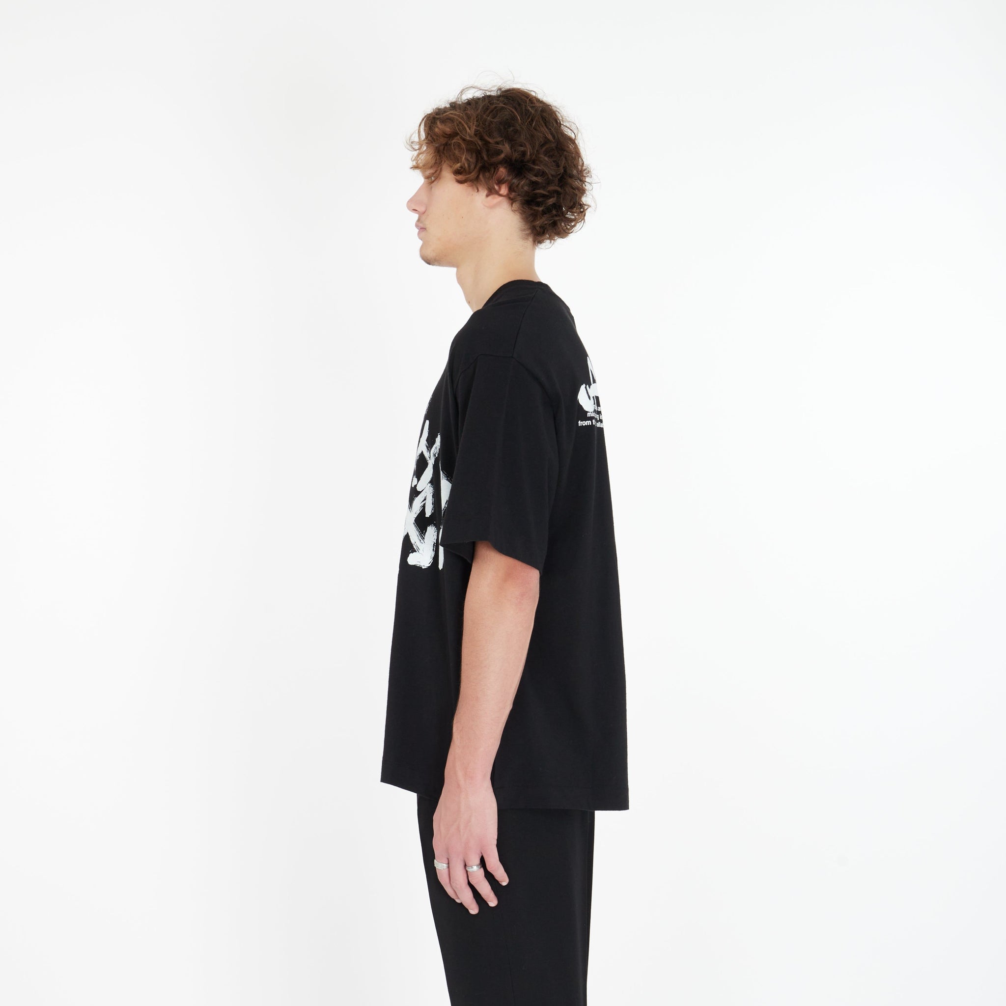 T-shirt Paint Script Oversize - Lesthete off-white