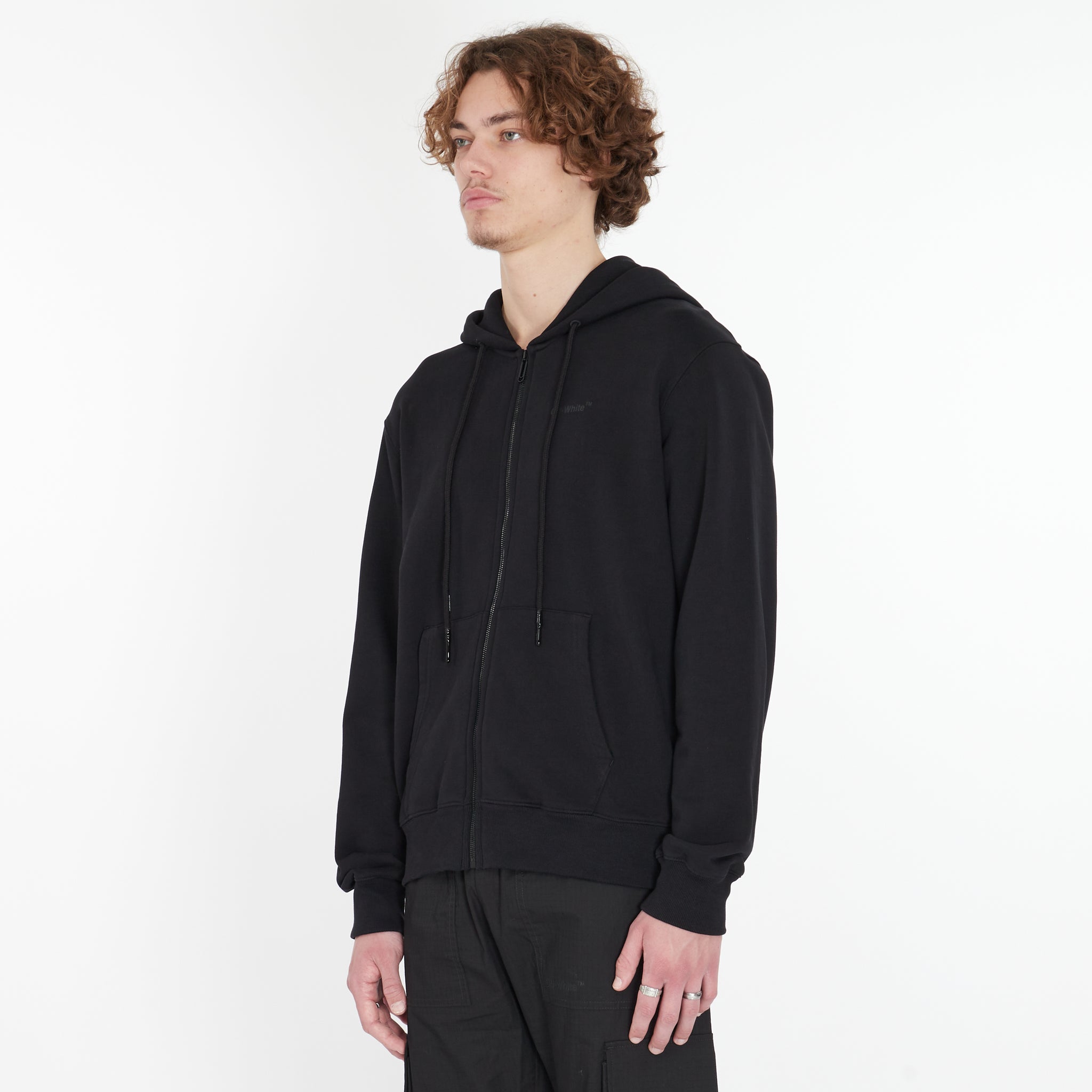 Sweat à Capuche Zippé Diag Tab