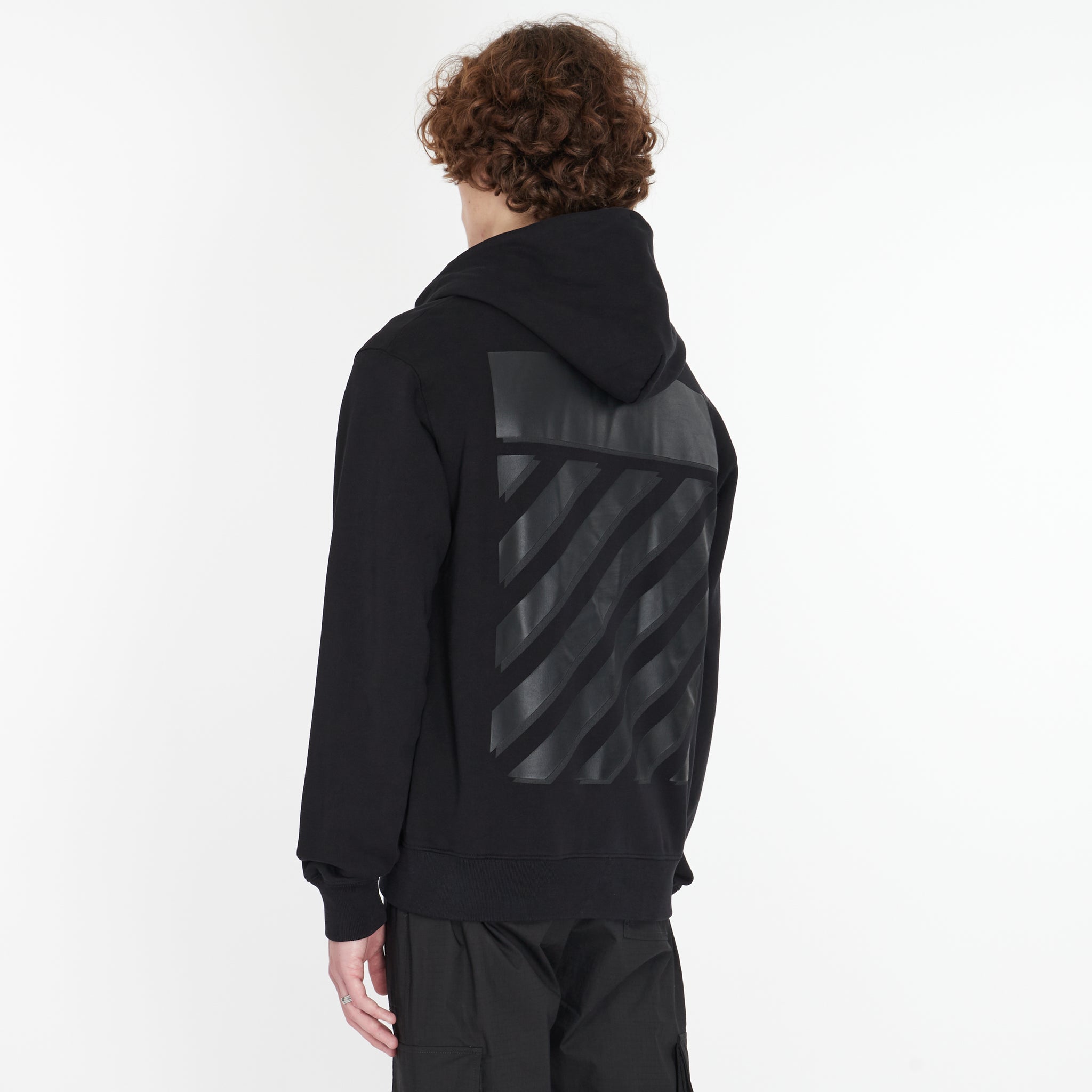 Sweat à Capuche Zippé Diag Tab