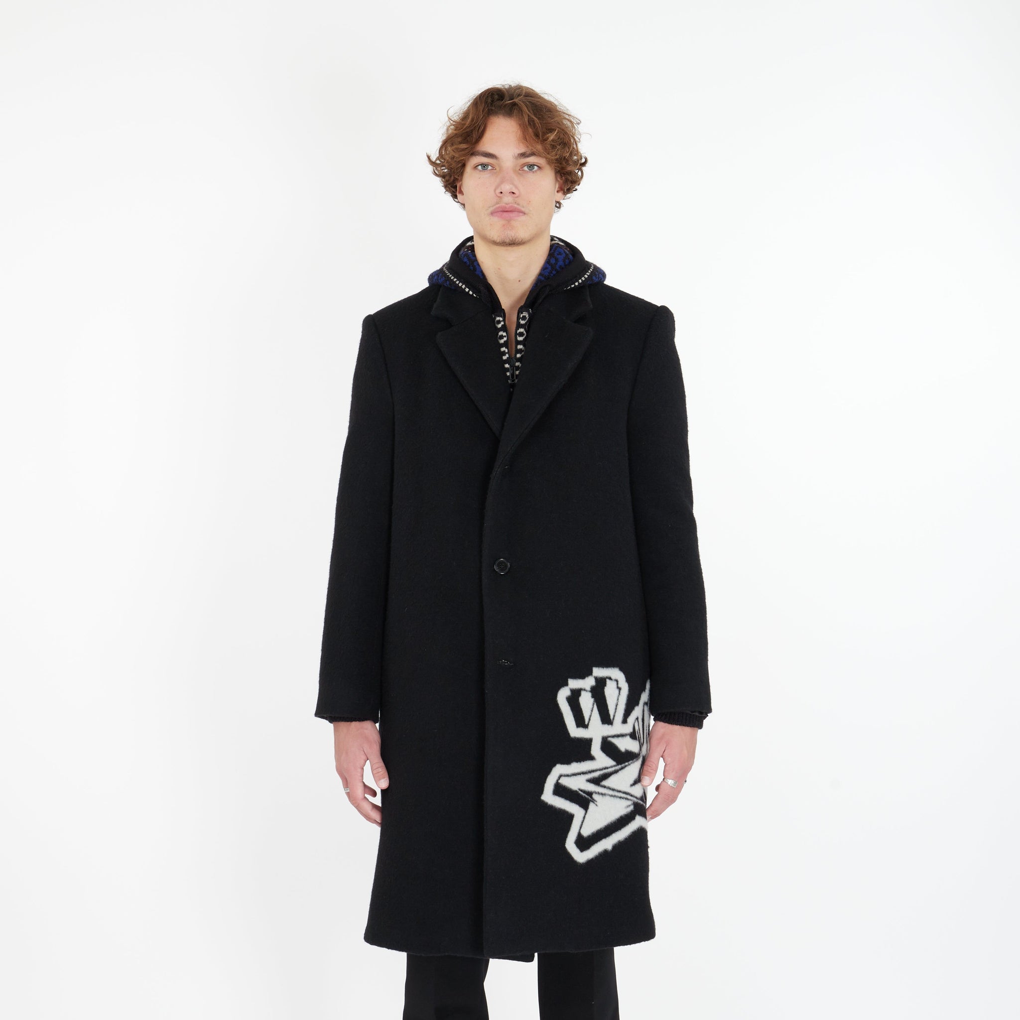 Manteau en Laine Graffiti - Lesthete off-white