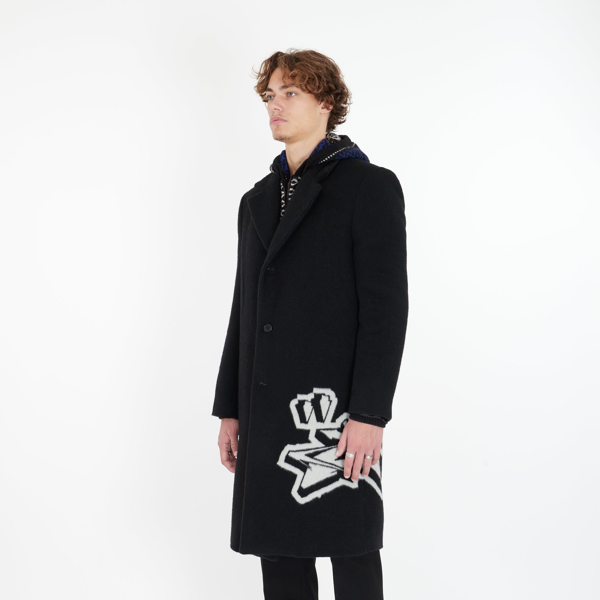 Manteau en Laine Graffiti - Lesthete off-white