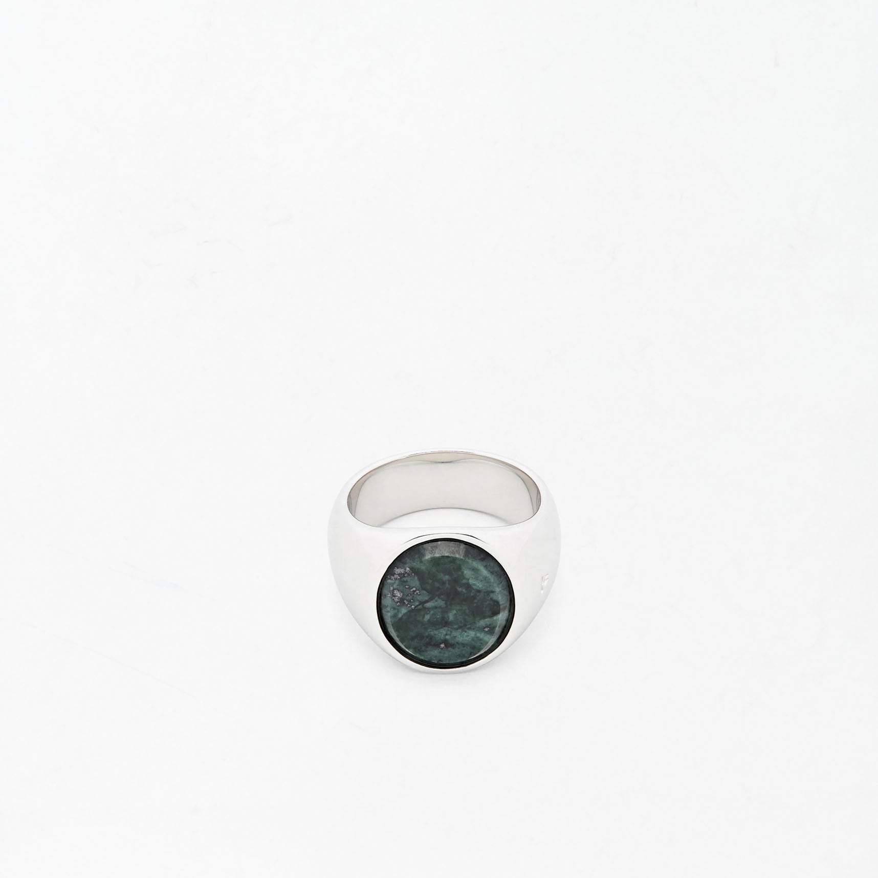 Bague Tom Wood Oval Green Marble