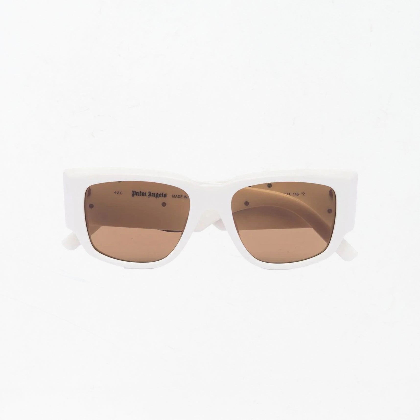 Lunette de Soleil Palm Angels Blanche à Logo