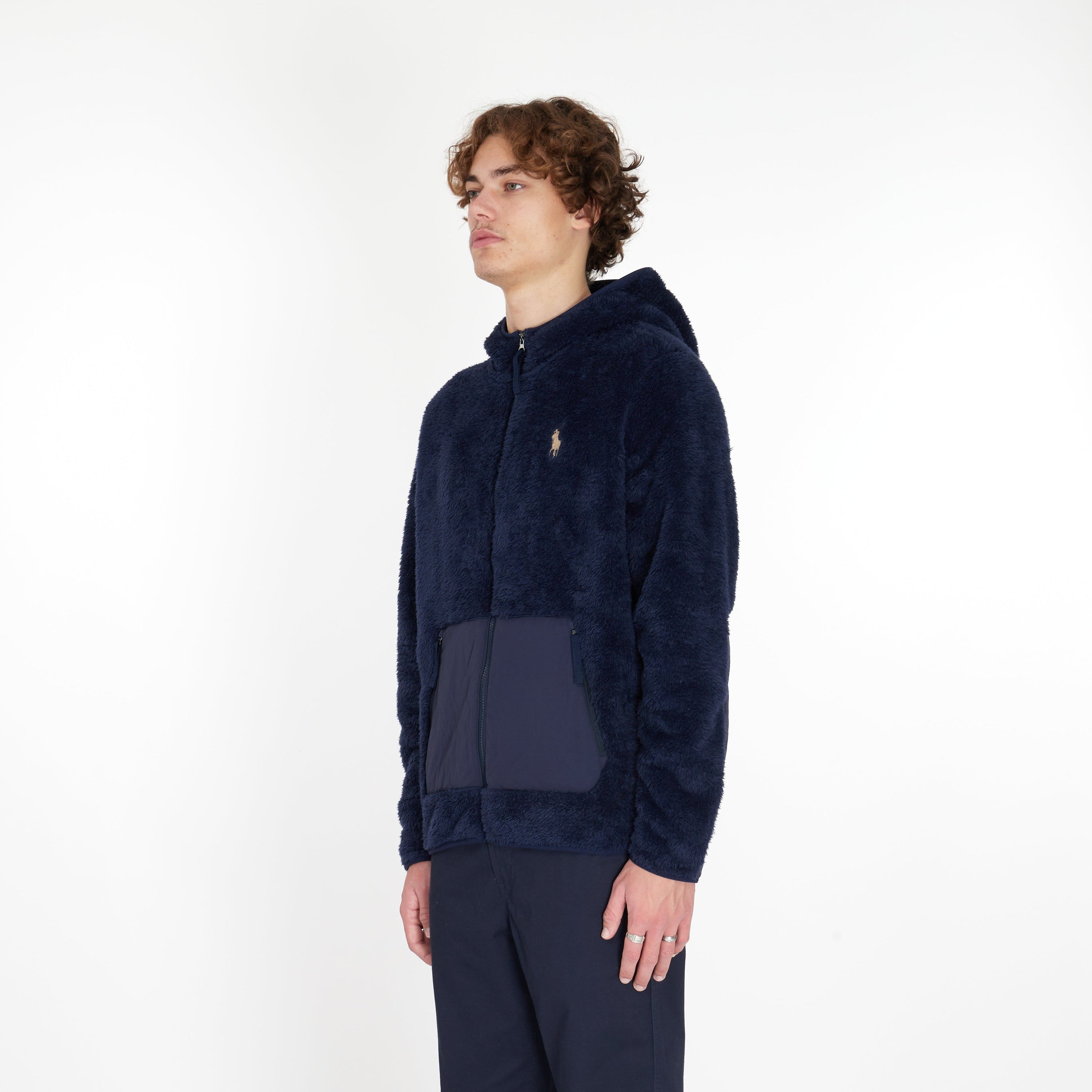 Gilet à Zip Sherpa Marine - Lesthete polo ralph lauren