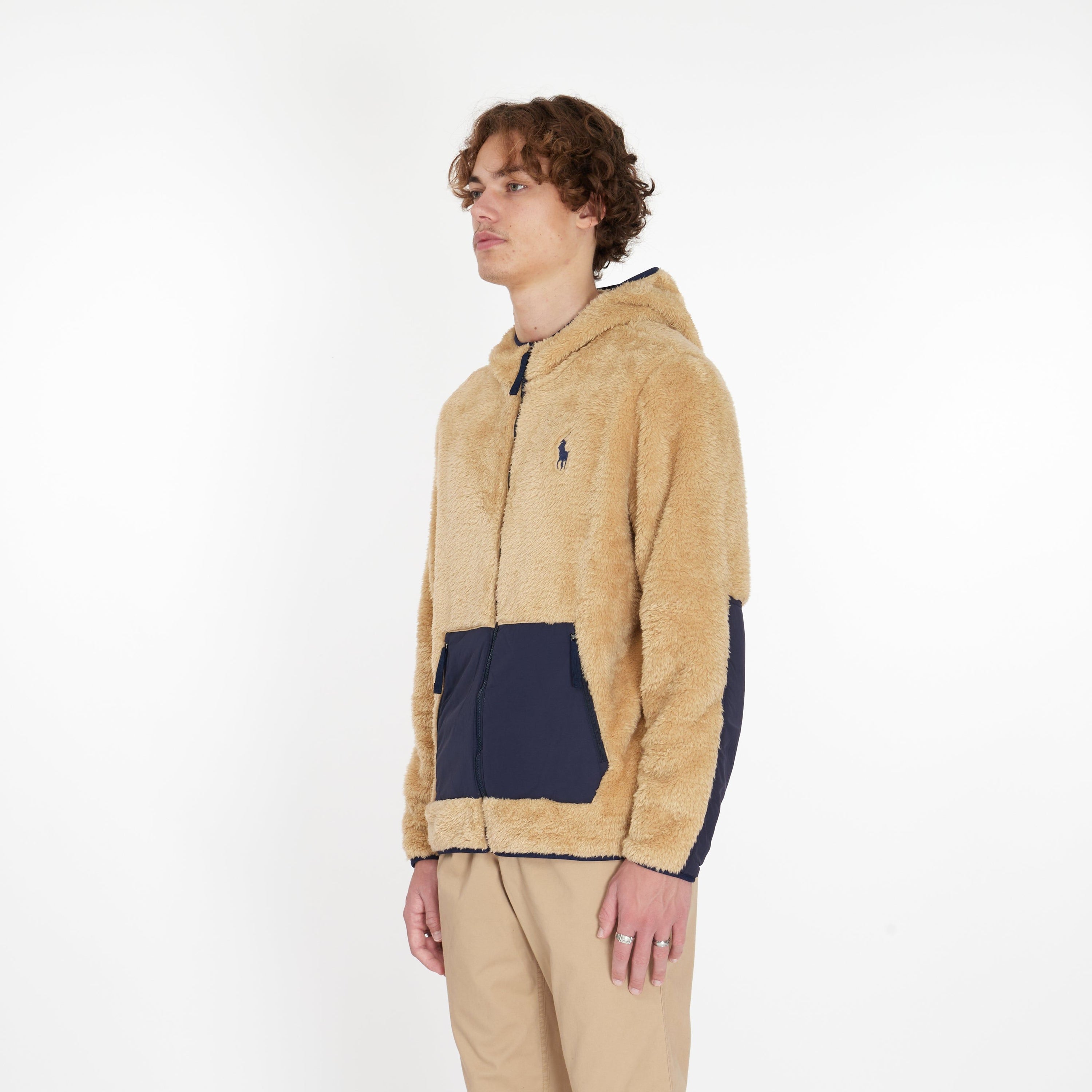 Gilet à Zip Sherpa Beige - Lesthete polo ralph lauren