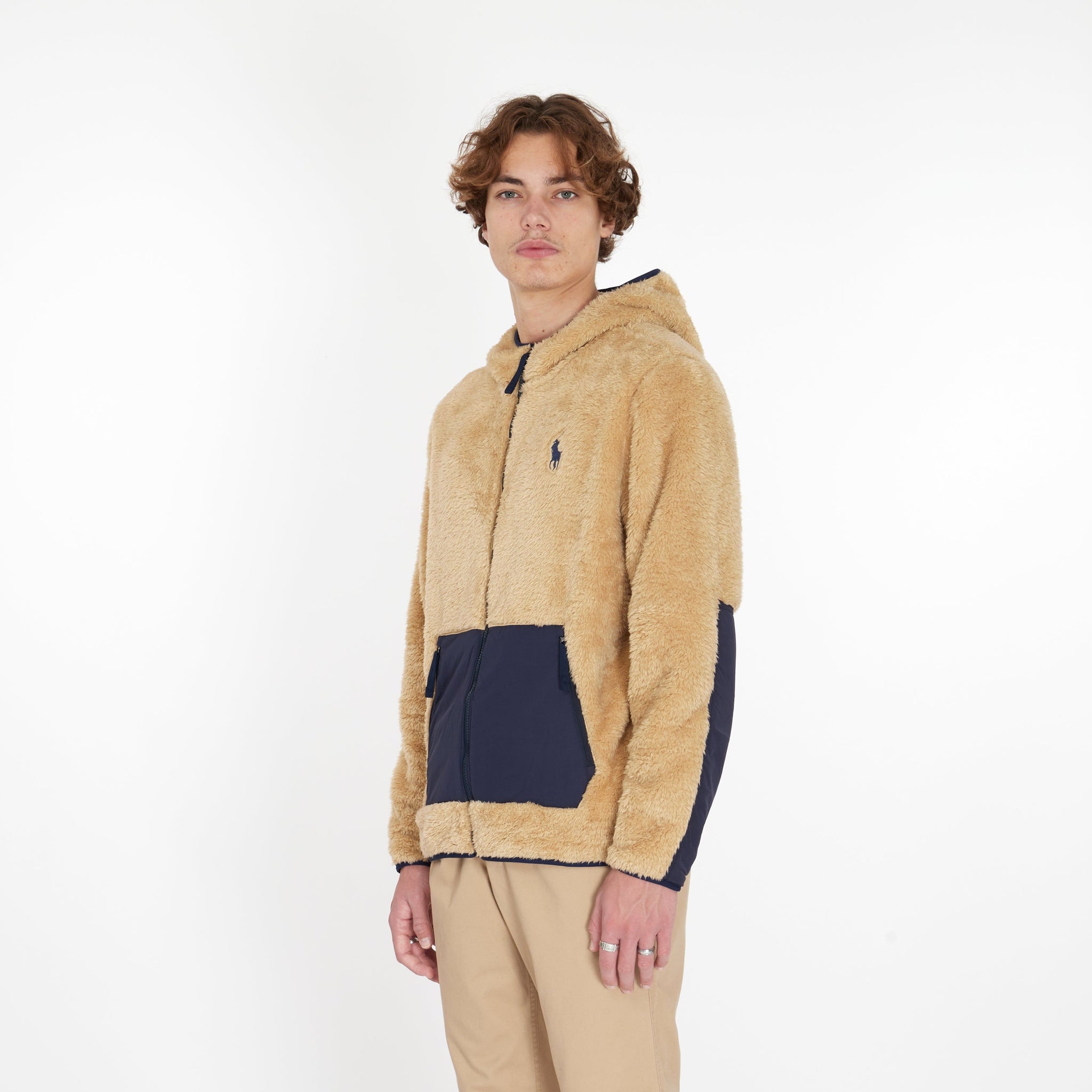 Gilet à Zip Sherpa Beige - Lesthete polo ralph lauren
