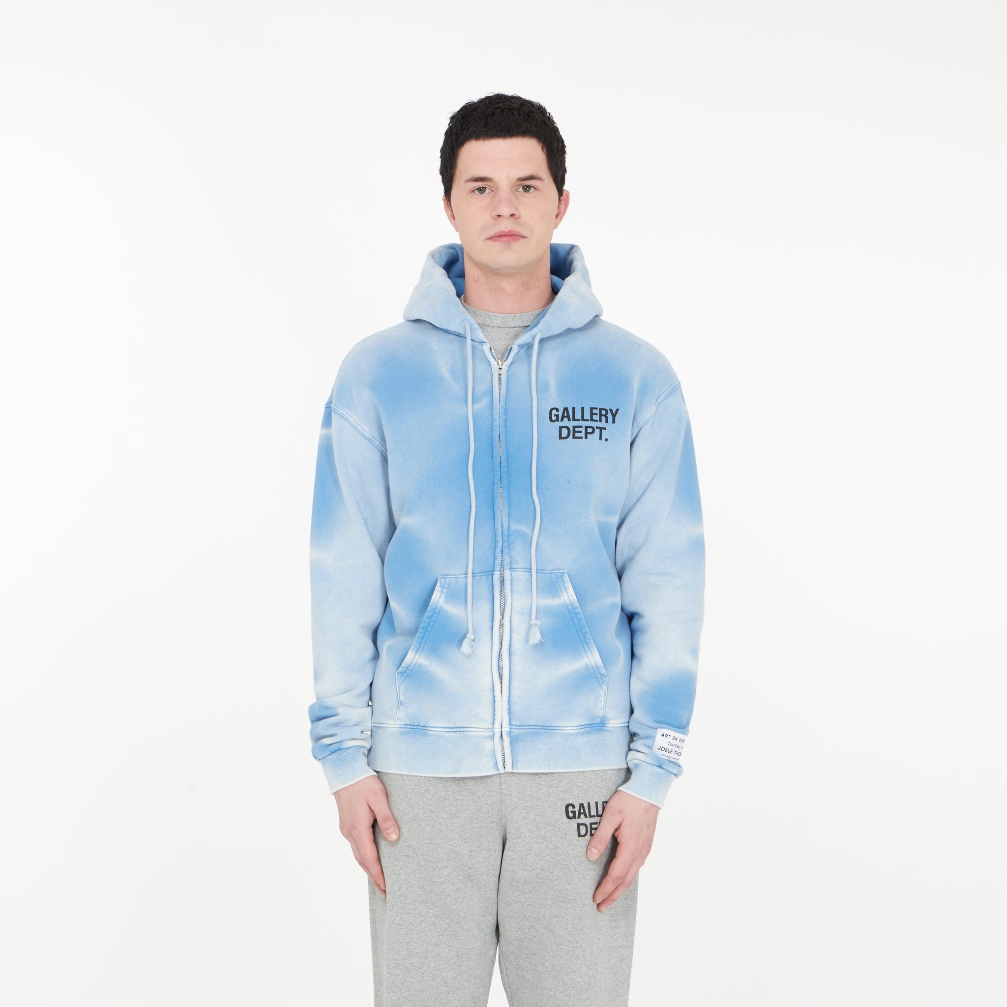 Sunfaded English Logo Zip Up - Lesthete