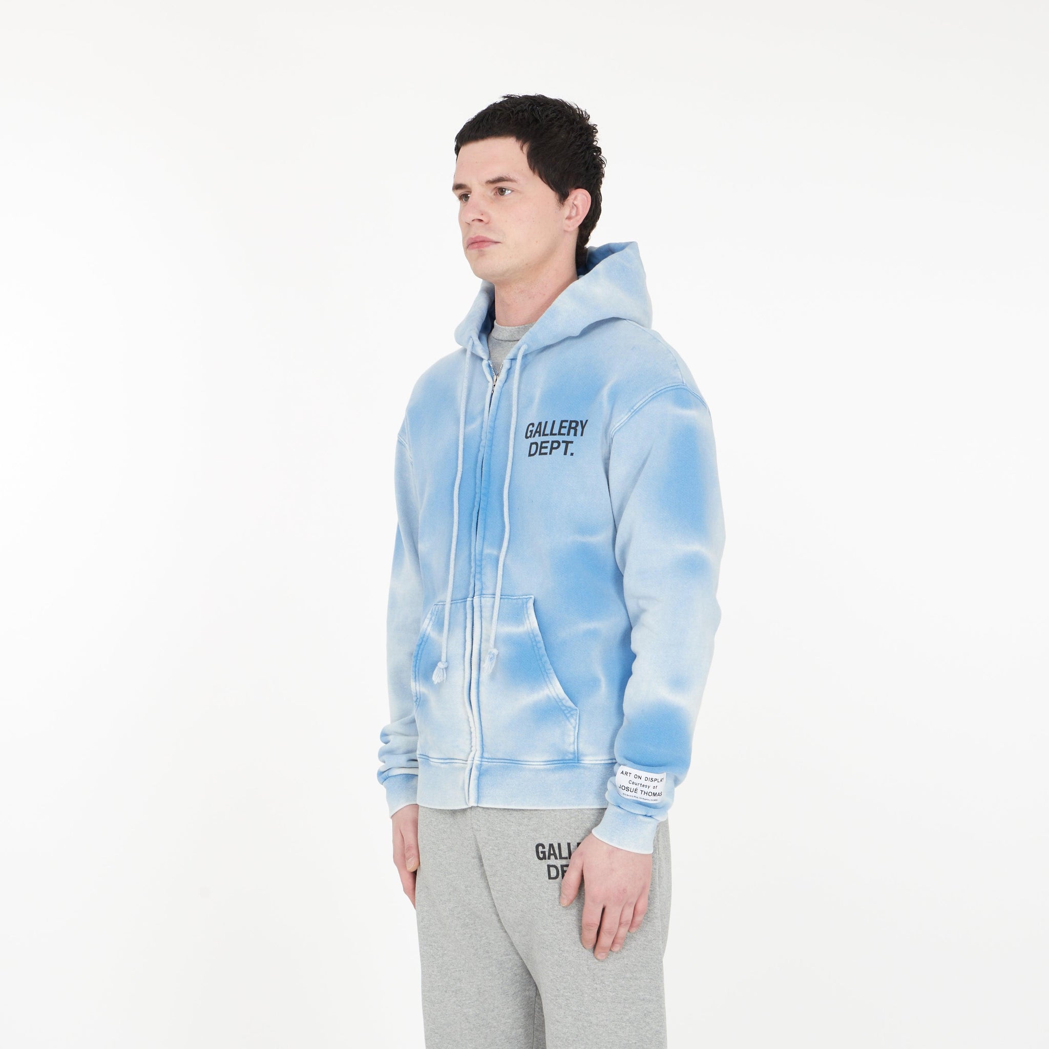 Sunfaded English Logo Zip Up - Lesthete