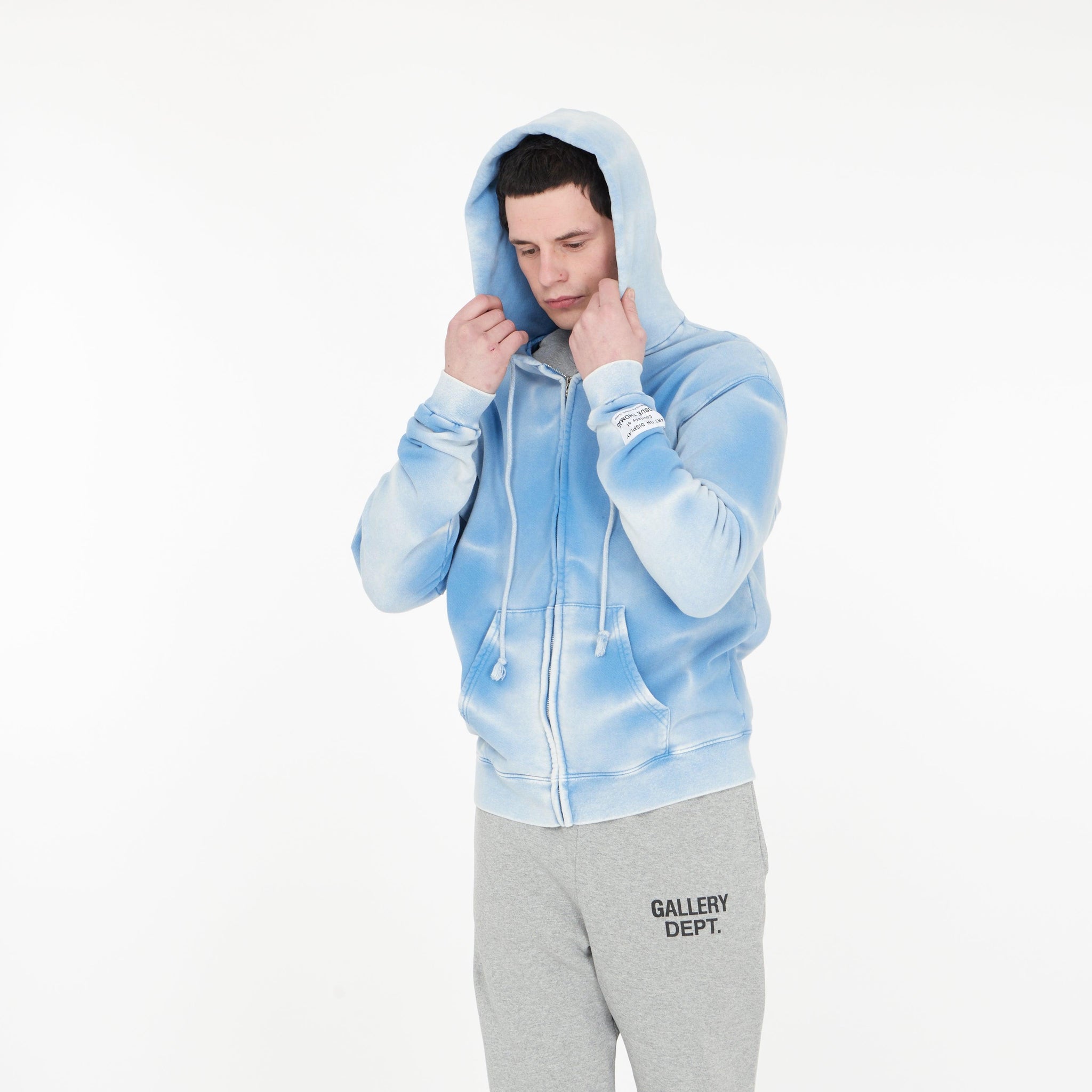 Sunfaded English Logo Zip Up - Lesthete
