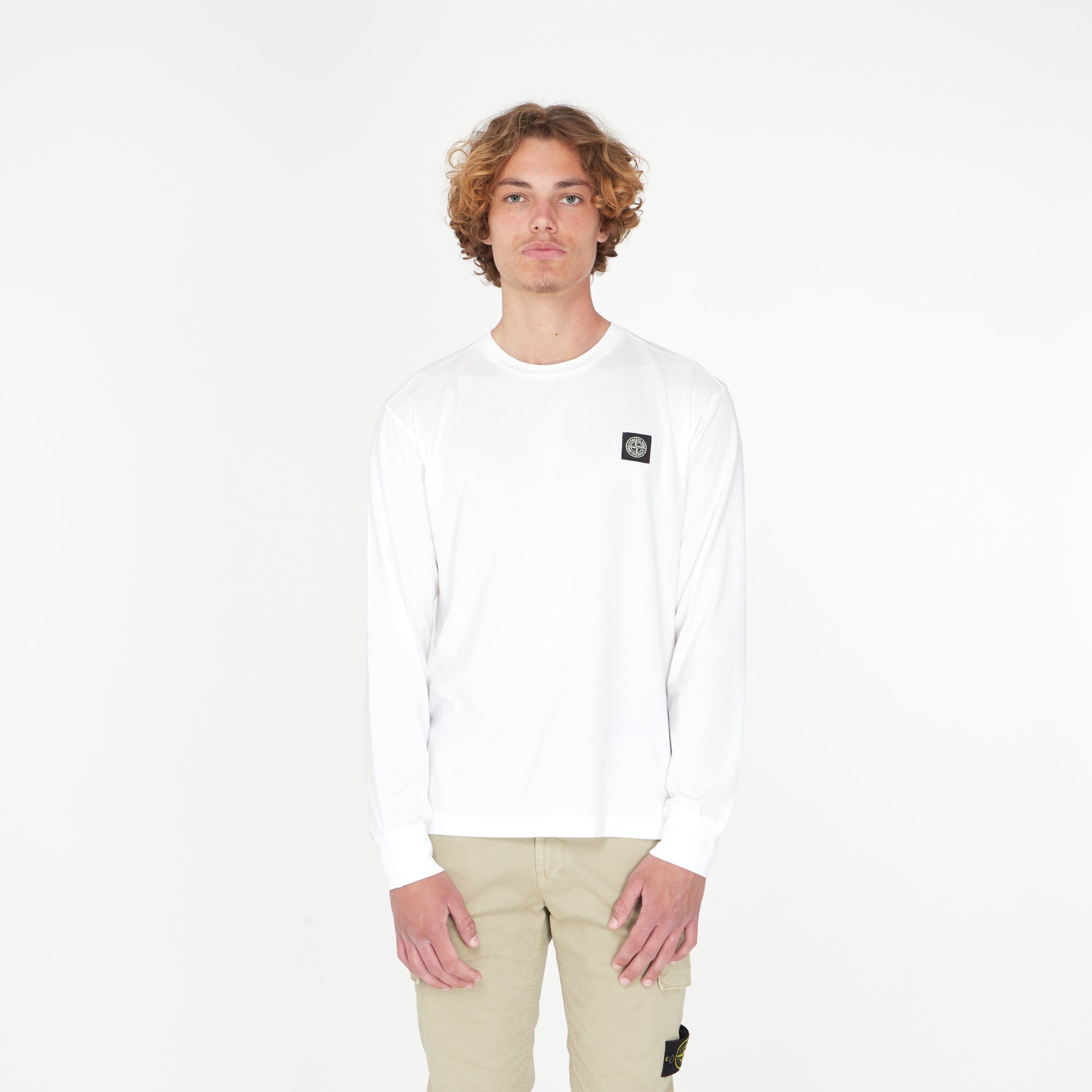 Long Sleeve Tee Blanc - Lesthete stone island