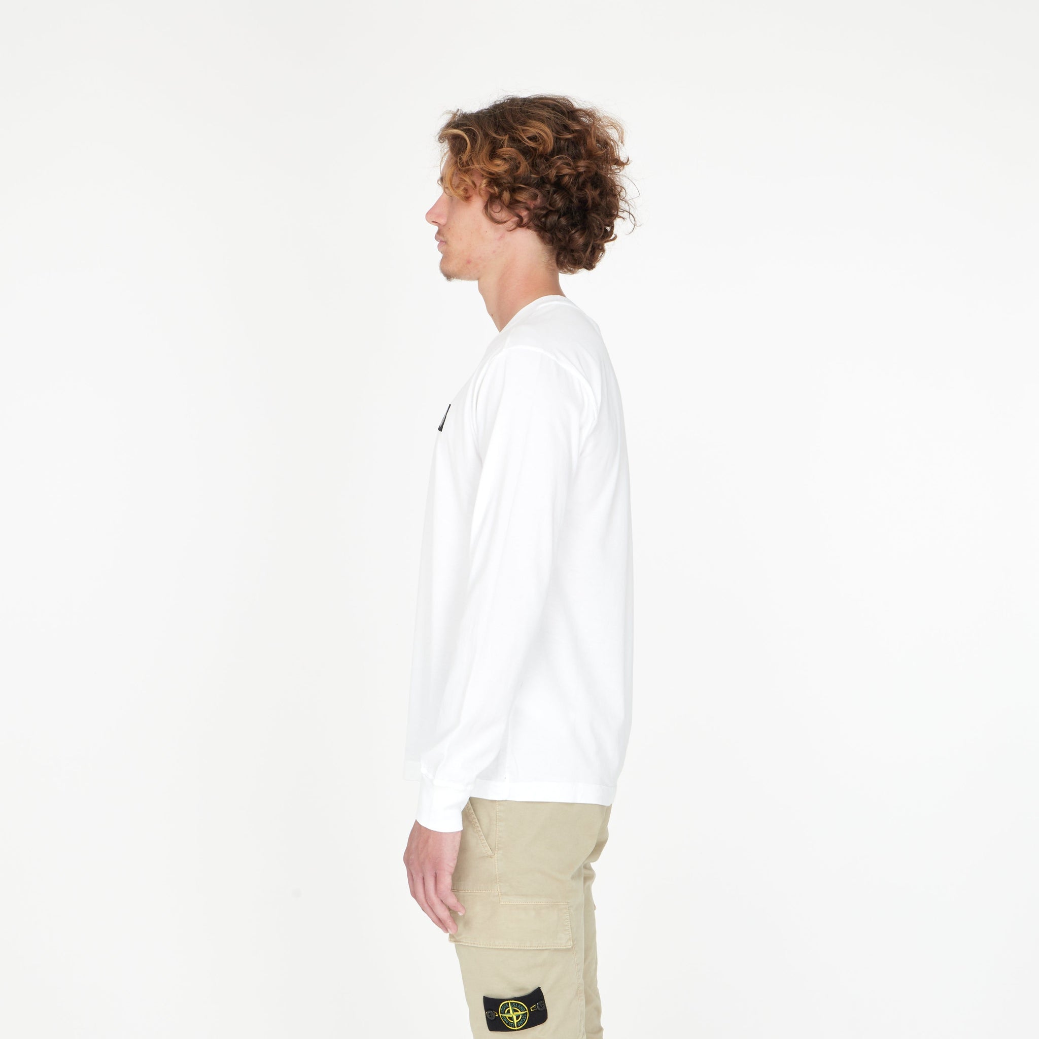 Long Sleeve Tee Blanc - Lesthete stone island