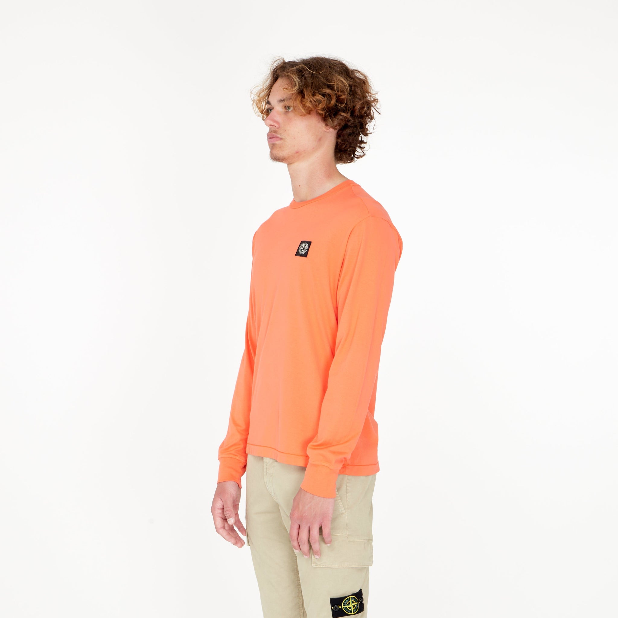 Long Sleeve Tee Orange - Lesthete stone island