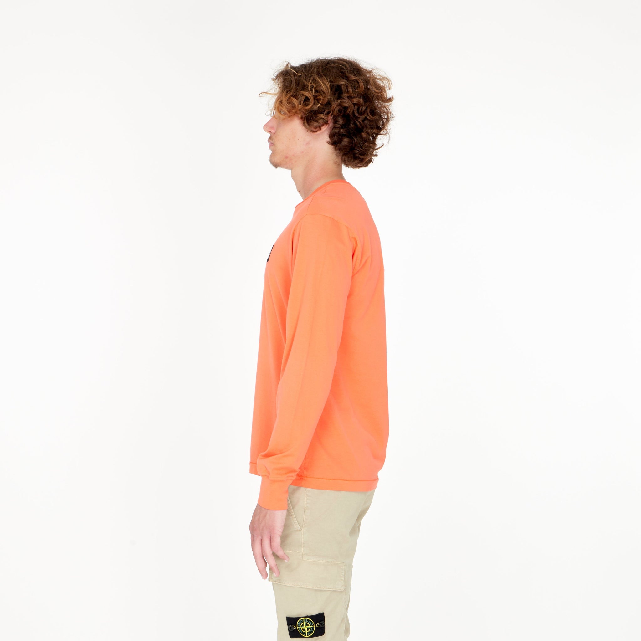 Long Sleeve Tee Orange - Lesthete stone island