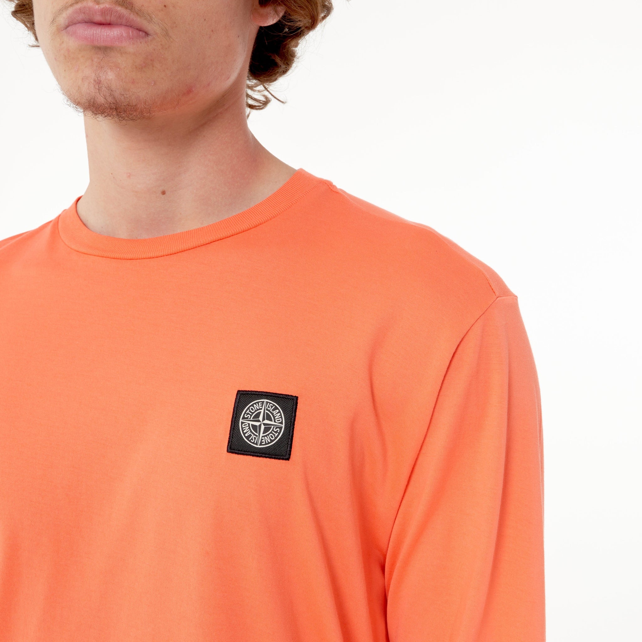 Long Sleeve Tee Orange - Lesthete stone island