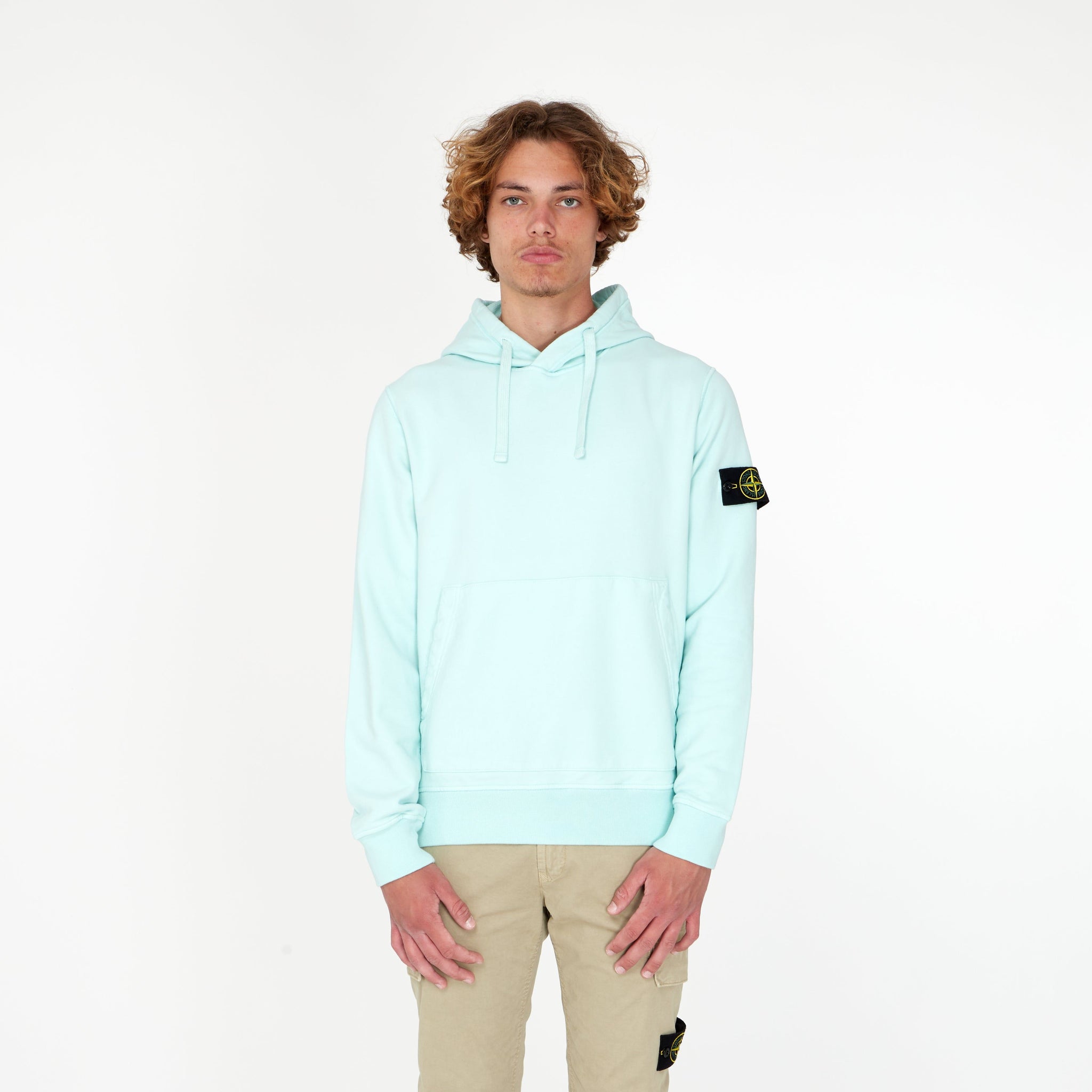 Hoodie Logo Bleu Ciel - Lesthete stone island