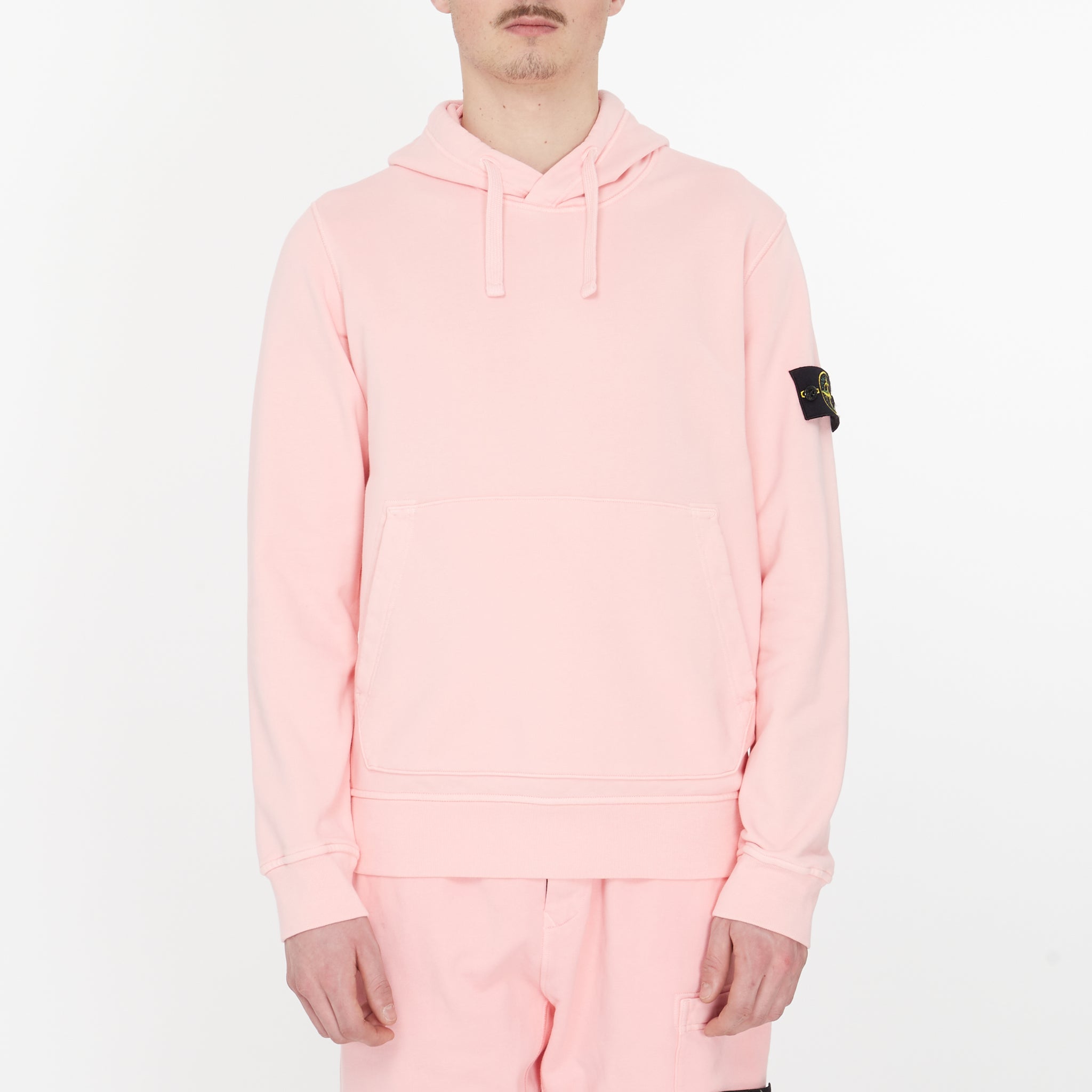 Sweat à Capuche Stone Island Rose