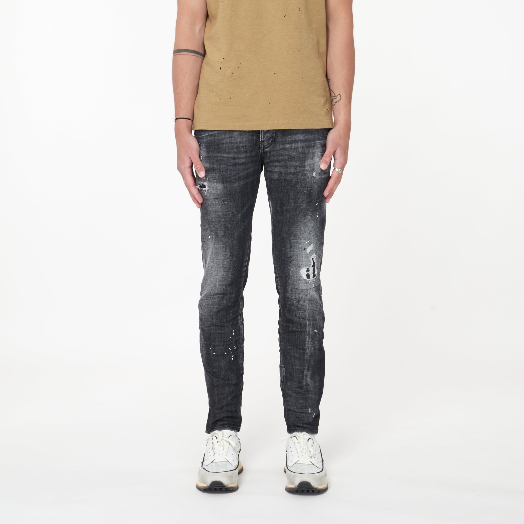 Skater Jean Noir Délavé - Lesthete dsquared²