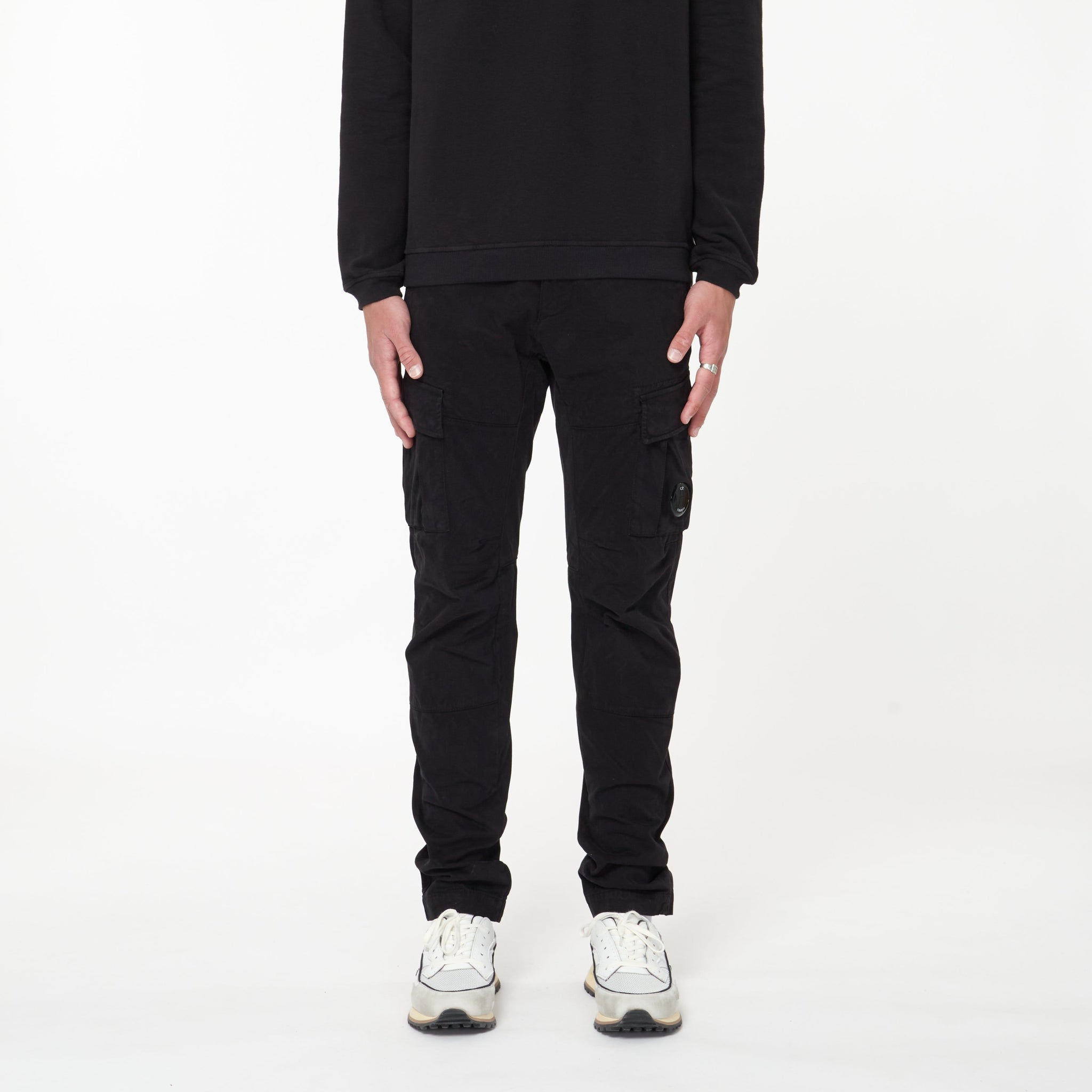 Pantalon Stretch Cargo Noir - Lesthete cp company