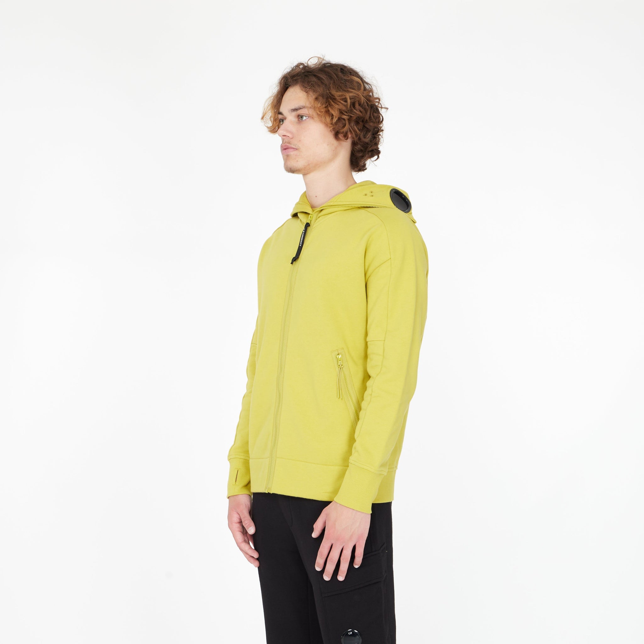 Gilet Diagonal Raised Fleece Goggle Jaune - Lesthete cp company