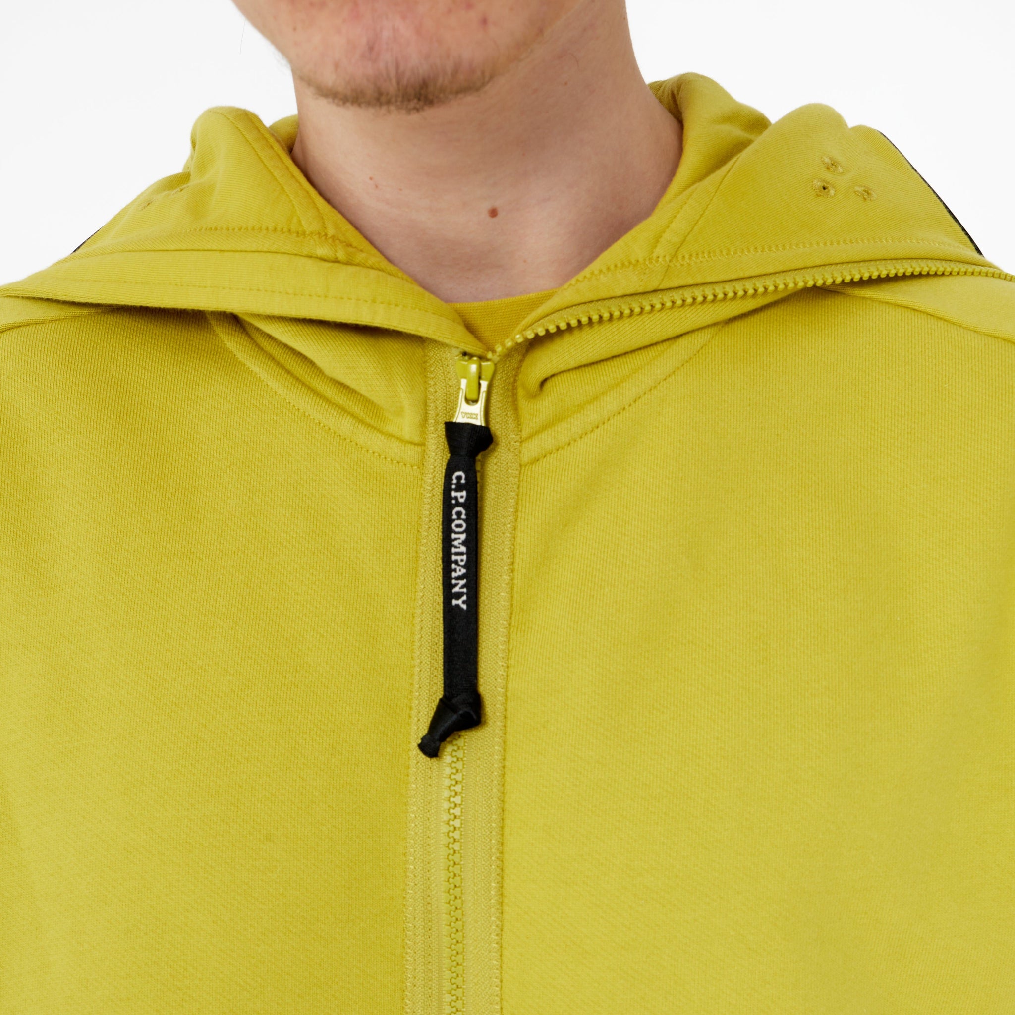 Gilet Diagonal Raised Fleece Goggle Jaune - Lesthete cp company