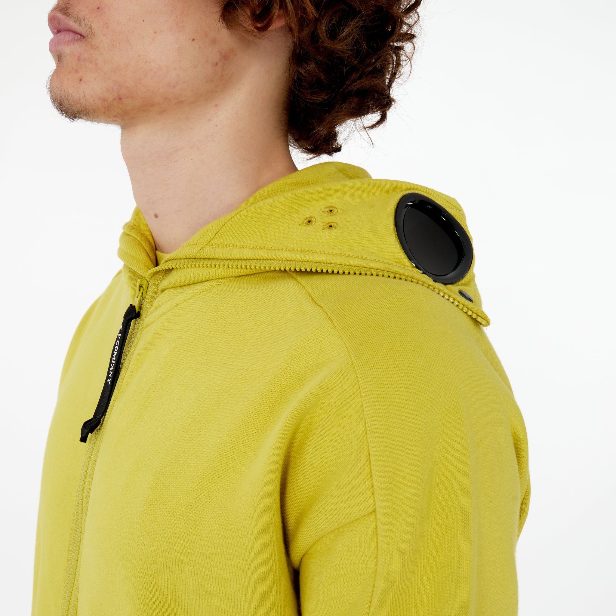 Gilet Diagonal Raised Fleece Goggle Jaune - Lesthete cp company